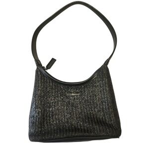 Vintage Y2K Nine West 9" Woven Shoulder Bag‎ Evening Purse Handbag